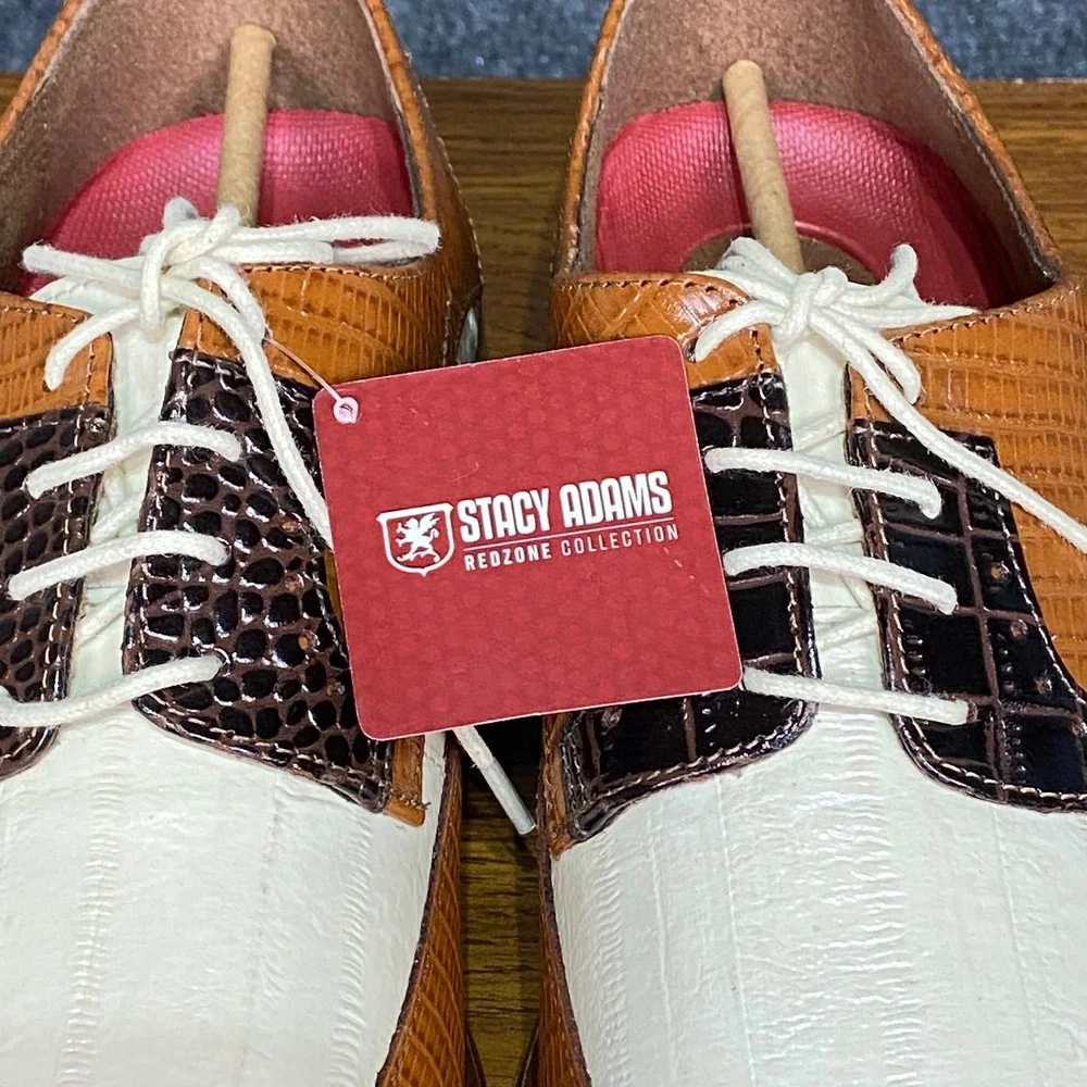 Stacy Adams‎ Gallinari Brown Multi Leather Oxford Dress Shoes Mens Size 10M NIB